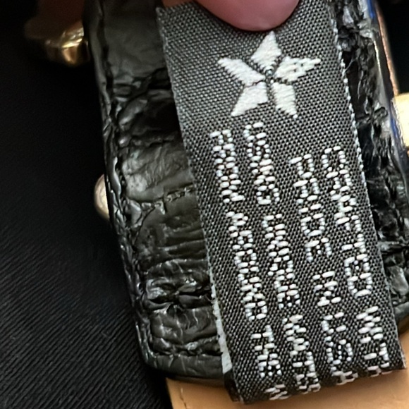 Vintage Brighton Classic Croc Embossed Black Leather Belt - Picture 5 of 5